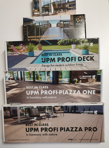 Alle Muster der UPM ProFi Terrassendielen können sie bei uns hier bestellen.